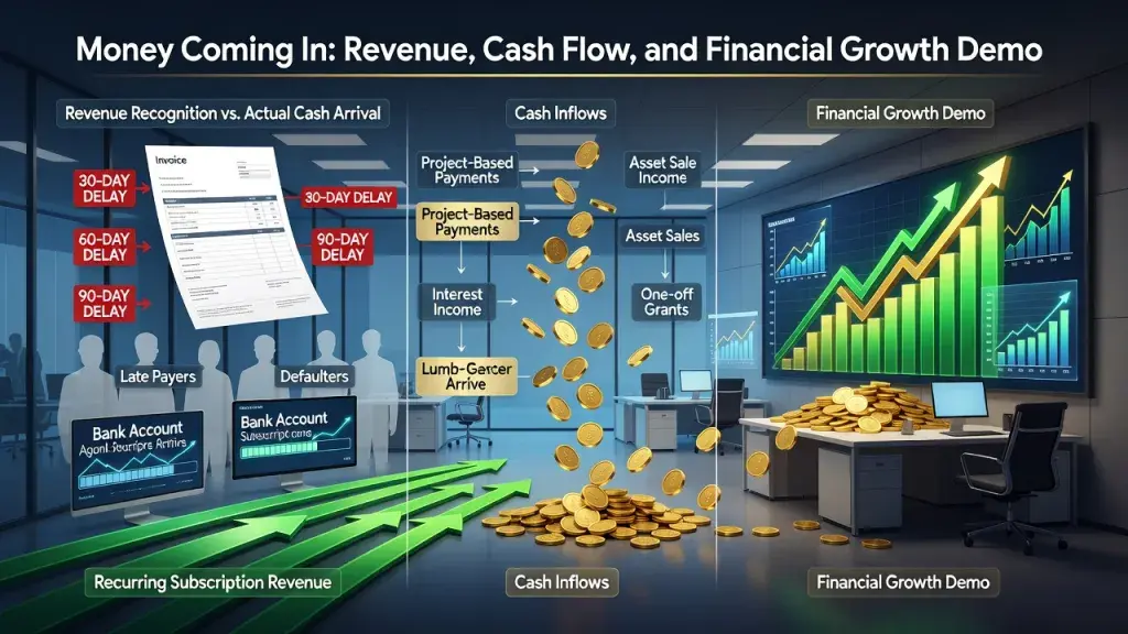 Money Coming In: A Money-Making Demo of Incoming Revenue, Cash Flow Demonstration, and Financial Growth Demo